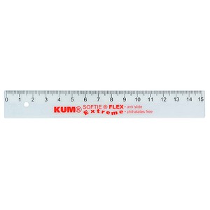 KUM Lineal L1 Softie Flex 15,0 cm, transparent von KUM