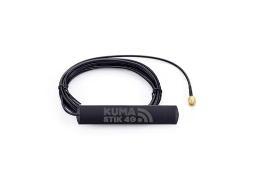 KUMA STiK 4G Antenne für SIM Router & Modem - 3dBi High Gain Indoor Omnidirektional Permanent Mount Antenne - SMA Stecker - Wireless LTE Signal für Home Office Wohnmobil Caravan Boot von KUMA