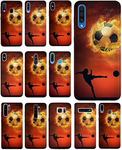 KUMO Hülle für Huawei Mate 20 Lite Handyhülle Design 1333 Fußball Fussball Schwarz Braun Spieler aus flexiblem Silikon SchutzHülle Softcase HandyCover Hülle für Huawei Mate 20 Lite von KUMO