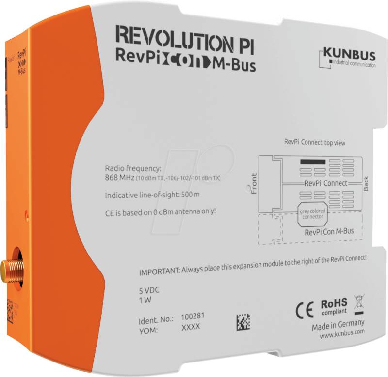 REVPI CON MBUS - RevPi Con M-Bus - M-Bus-Erweiterung von KUNBUS