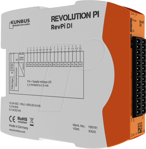 REVPI DI - RevPi Digitales Input-Erweiterungsmodul von KUNBUS