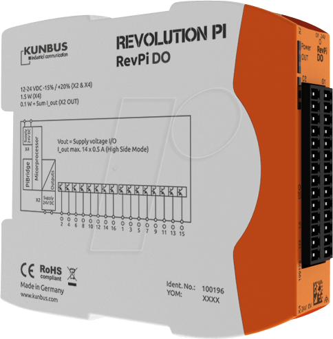 REVPI DO - RevPi Digitales Output-Modul mit 16 Ausgängen REVPI DO - RevPi Digitales Output-Modul mit 16 Ausgängen von KUNBUS