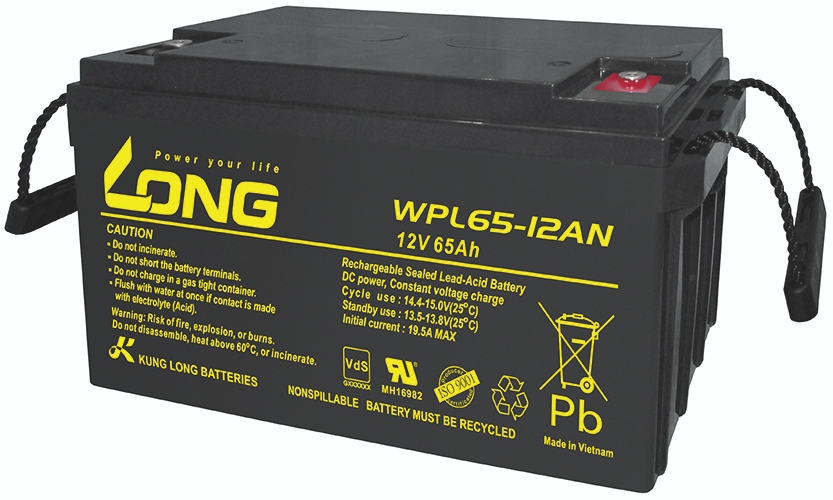 KUNG LONG Blei-Akkumulator Longlife WPL65-12AN-M, 12 V-, 65 Ah von KUNG LONG