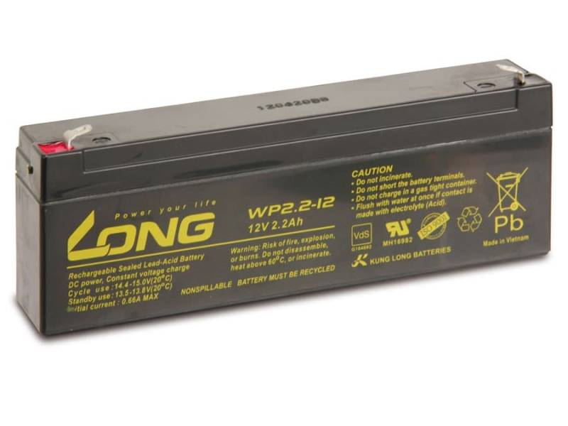 KUNG LONG Blei-Akkumulator WP2.2-12, 12 V-/2,2 Ah von KUNG LONG