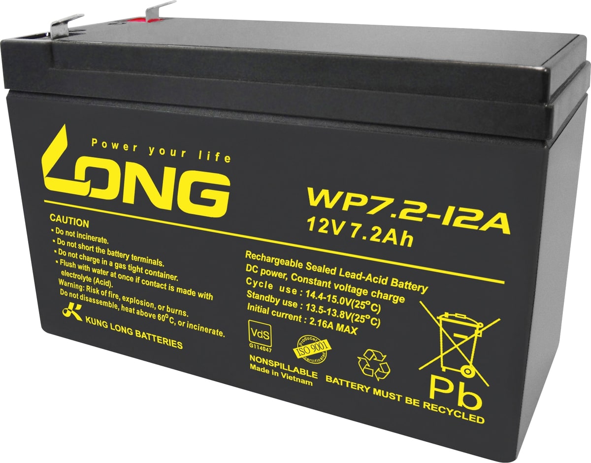 KUNG LONG Blei-Akkumulator WP7.2-12A-M/F2, 12 V- / 7,2 Ah KUNG LONG Blei-Akkumulator WP7.2-12A-M/F2, 12 V- / 7,2 Ah von KUNG LONG