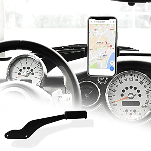 KUNGKIC Auto-Handy-Halterung Verstellbare Autotelefon-Halterung Compatible with Mini Cooper R50 R52 R53 Zubehör Innenraum 360°Drehung Zink-Legierung ABS(Clip) von KUNGKIC