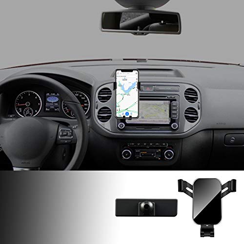 KUNGKIC Auto Universal Auto-Telefonhalterung Compatible with Volkswagen VW Tiguan 2012-2016 Air Vent Telefonhalterung Einstellbar Auto-Telefonhalterung Fit für 4-6,2 Zoll Telefon(Schwarz) von KUNGKIC