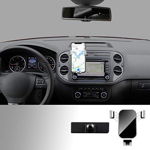 KUNGKIC Auto-Telefonhalterung für Volkswagen VW Tiguan 2012-2016 - Einstellbare Lüftungshalterung für 4-6,2 Zoll Telefone (Silber) von KUNGKIC