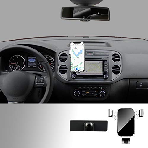 KUNGKIC Auto Universal Auto-Telefonhalterung Compatible with Volkswagen VW Tiguan 2012-2016 Air Vent Telefonhalterung Einstellbar Auto-Telefonhalterung Fit für 4-6,2 Zoll Telefon(Silber) von KUNGKIC