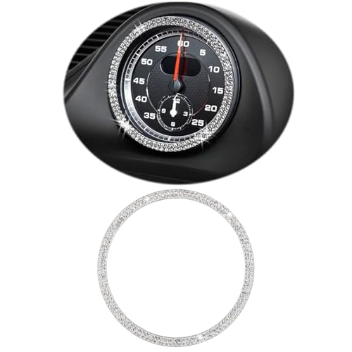 KUNIO Bling Car Clock Decoration Ring Abdeckung passt für Porsche für Macan 911 für Panamera Autouhren und Armbanduhren Aufkleber Kompass Aufkleber Deko Auto Zubehör Silber KUNIO Bling Car Clock Decoration Ring Abdeckung passt für Porsche für Macan 911 für Panamera Autouhren und Armbanduhren Aufkleber Kompass Aufkleber Deko Auto Zubehör Silber von KUNIO