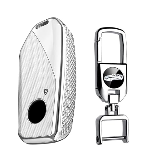 KUNIO Keyless Schlüsselhülle Passt für BMW X7 X1 U11 iX ix1 Tourer U06 X6 M60i XM 7er G07 I7 2023 PC Schlüsselschutz Autoschlüssel Hülle Schlüsseletui Schlüsselanhänger B Silber KUNIO Keyless Schlüsselhülle Passt für BMW X7 X1 U11 iX ix1 Tourer U06 X6 M60i XM 7er G07 I7 2023 PC Schlüsselschutz Autoschlüssel Hülle Schlüsseletui Schlüsselanhänger B Silber von KUNIO