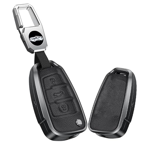 KUNIO Klapp Schlüsselhülle Passt für Audi C5 C6 R8 A1 A3 A4 A5 A6 A7 Q3 Q5 Q7 S6 B6 B7 B8 8P 8V 8L Aluminiumlegierung Leder Autoschlüssel Hülle Schutzhülle Schlüsselanhänger 3 Tasten Schwarz KUNIO Klapp Schlüsselhülle Passt für Audi C5 C6 R8 A1 A3 A4 A5 A6 A7 Q3 Q5 Q7 S6 B6 B7 B8 8P 8V 8L Aluminiumlegierung Leder Autoschlüssel Hülle Schutzhülle Schlüsselanhänger 3 Tasten Schwarz von KUNIO