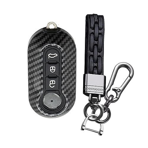 KUNIO Schlüsselhülle Passt für FIAT 500 Panda Punto Lancia Ypsilon Delta Grande Bravo Schutzhülle ABS Autoschlüssel Hülle Schlüsselanhänger 3 Tasten A Schwarz KUNIO Schlüsselhülle Passt für FIAT 500 Panda Punto Lancia Ypsilon Delta Grande Bravo Schutzhülle ABS Autoschlüssel Hülle Schlüsselanhänger 3 Tasten A Schwarz von KUNIO
