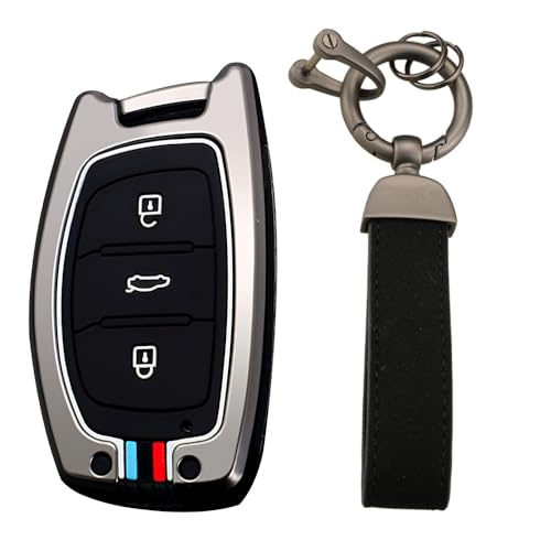 KUNIO Schlüsselhülle Passt für Hyundai Kona i30 Tucson NX4 2019 2020 2021 2022 2018 2017 2016 Keyless Schlüsselcover Schutz Metallgehäuse Schlüsselanhänger 3 Tasten B Schwarz KUNIO Schlüsselhülle Passt für Hyundai Kona i30 Tucson NX4 2019 2020 2021 2022 2018 2017 2016 Keyless Schlüsselcover Schutz Metallgehäuse Schlüsselanhänger 3 Tasten B Schwarz von KUNIO
