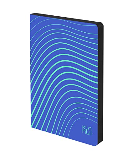 Kunnui - Kalender Januar 2023 Dezember 2023 - Leder - Wochenansicht - Größe 15x21 (A5) - Zweisprachig: Spanisch - Englisch - Waterfall Waves von KUNNUI