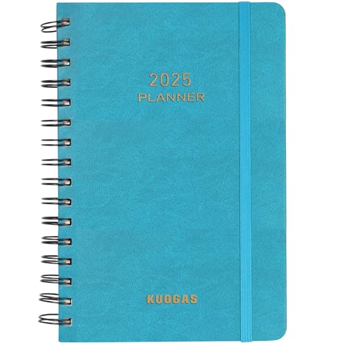 Kalender 2025, Terminplaner 2025 Buchkalender A5 - Minimalistischer Planer als Ringbuch Wochenplaner, Terminkalender 2025 Für mehr Organisation (Blau) von KUOGAS