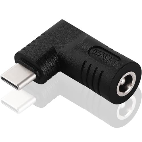 KUOQIY 65W PD USB C zu DC Adapter, DC Buchse 5.5x2.5 mm Eingang auf USB C Typ C Abgewinkelter 90 Grad Netzstecker Ladeadapter, DC zu USB Typ C Power Plug Ladeadapter, für Laptop Handy KUOQIY 65W PD USB C zu DC Adapter, DC Buchse 5.5x2.5 mm Eingang auf USB C Typ C Abgewinkelter 90 Grad Netzstecker Ladeadapter, DC zu USB Typ C Power Plug Ladeadapter, für Laptop Handy von KUOQIY
