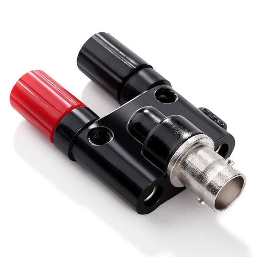 KUOQIY BNC Buchse auf 2 x 4mm Dual Bananenbuchse Binding Post Koaxial Adapter für Oszilloskop-Kabel, RF Coaxial Splitter Doppelt Verbinder Jack, BNC-Stecker auf Dual Bananen Klinke KUOQIY BNC Buchse auf 2 x 4mm Dual Bananenbuchse Binding Post Koaxial Adapter für Oszilloskop-Kabel, RF Coaxial Splitter Doppelt Verbinder Jack, BNC-Stecker auf Dual Bananen Klinke von KUOQIY