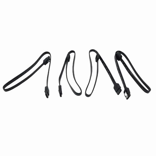 KUOXAN SATA-Kabel, Kabel auf Motherboard, kompatibel mit Satas, HDD, CD-Treiber, CD-Brenner, 4 Stück (schwarz) von KUOXAN