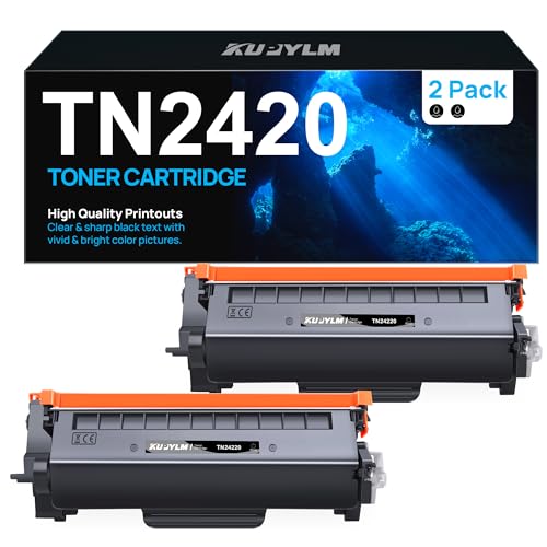 KUPYLM TN2420 Toner kompatibel für Brother TN 2420 TN2410 kompatibel mit MFC-L2710DW MFC-L2710DN L2730DW L2750DW DCP-L2510D L2530DW HL-L2375DW L2310D L2350DW L2370DN (2 Schwarz, mit Chip) von KUPYLM
