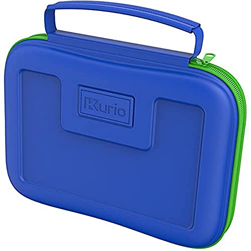 Kurio Schutztasche - Schützt das Kinder-Tablet mit oder ohne Schutzhülle - Inklusive Aufbewahrungsfach und als Ständer verwendbar - Blau von KURIO