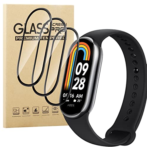 KUSINHOKA 3 Stück Schutzfolie für Xiaomi Smart Band 8, 3D HD Klar Weich Weiche [Anti-Kratzen] Wasserdicht Displayschutzfolie Vollständige Abdeckung Verbundwerkstoff Ultradünn Folie für Xiaomi Band 8 von KUSINHOKA