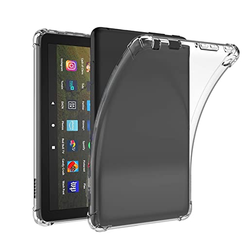 KUSINHOKA Hülle Kompatibel mit All-New Fire HD 8 2022 /Fire HD 8 Plus 2020, Ultradünn Silikon Anti-Kratzer Stoßfest Hülle Weiche TPU Rückseite Schutzhülle Transparent Kristall Zurück Gehäuse Case von KUSINHOKA