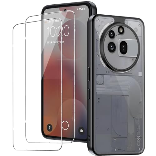 KUSINHOKA Hülle für Nothing Phone 3a Pro mit 2 Stück Schutzfolie, Ultradünn Transparent PC Schutzhülle, Weiche Kante [Anti-Kratzer] [Stoßfest] Case Handyhülle für Nothing Phone (3a) Pro von KUSINHOKA