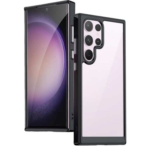 KUSINHOKA Hülle für Samsung Galaxy S24 Ultra 5G, Ultradünn Transparent PC Schutzhülle, Weiche Kante [Anti-Kratzer] [Stoßfest] Case Handyhülle für Samsung Galaxy S24 Ultra von KUSINHOKA
