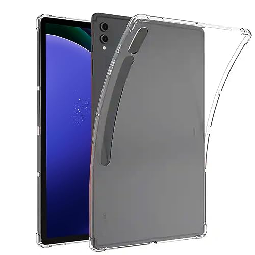 KUSINHOKA Hülle für Samsung Galaxy Tab S9 Plus, Ultradünn [Stoßfest] [Anti-Kratzen] Weich Silikon Shock-Absorption Schutzhülle für Samsung Galaxy Tab S9 Plus, Transparente von KUSINHOKA