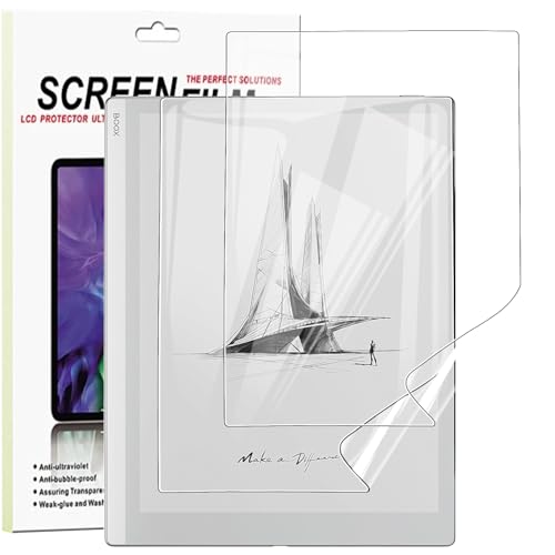 KUSINHOKA Schutzfolie für Boox Go 10.3 Zoll, 2 Stück [Anti-Kratzen] Weiche PET Anti-Fingerabdruck Folie, HD Clear [Hohe Empfindlichkeit] Displayschutzfolie für Onyx Boox Tablet Go von KUSINHOKA