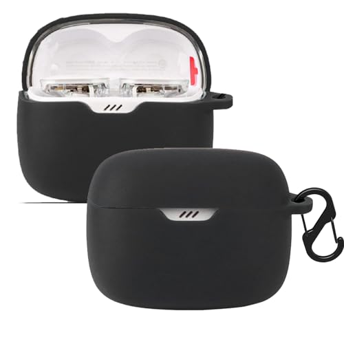 KUSINHOKA Silikonhülle Kompatibel mit JBL Tune Buds 2 mit Karabiner, Schlank Stoßfest Kopfhörer Hülle, Weiches TPU Ohrhörer Schutzhülle Abdeckung Unterstützt kabelloses Laden, Schwarz KUSINHOKA Silikonhülle Kompatibel mit JBL Tune Buds 2 mit Karabiner, Schlank Stoßfest Kopfhörer Hülle, Weiches TPU Ohrhörer Schutzhülle Abdeckung Unterstützt kabelloses Laden, Schwarz von KUSINHOKA