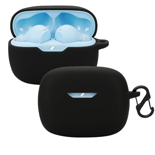 KUSINHOKA Silikonhülle Kompatibel mit JBL Wave Beam 2 mit Karabiner, Schlank Stoßfest Kopfhörer Hülle, Weiches TPU Ohrhörer Schutzhülle Abdeckung Unterstützt kabelloses Laden, Schwarz KUSINHOKA Silikonhülle Kompatibel mit JBL Wave Beam 2 mit Karabiner, Schlank Stoßfest Kopfhörer Hülle, Weiches TPU Ohrhörer Schutzhülle Abdeckung Unterstützt kabelloses Laden, Schwarz von KUSINHOKA