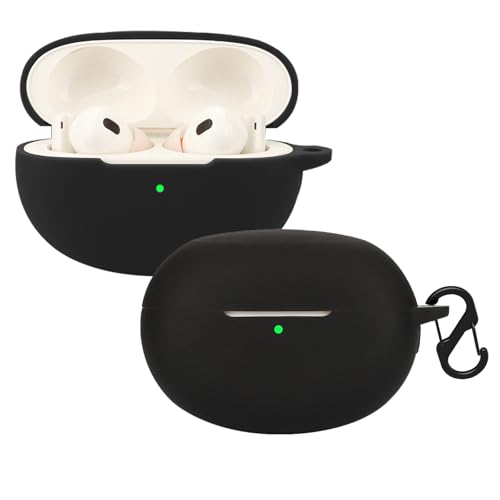KUSINHOKA Silikonhülle Kompatibel mit Realme Buds Air 6 Pro mit Karabiner, Schlank Stoßfest Kopfhörer Hülle, Weiches TPU Ohrhörer Schutzhülle Abdeckung Unterstützt kabelloses Laden, Schwarz KUSINHOKA Silikonhülle Kompatibel mit Realme Buds Air 6 Pro mit Karabiner, Schlank Stoßfest Kopfhörer Hülle, Weiches TPU Ohrhörer Schutzhülle Abdeckung Unterstützt kabelloses Laden, Schwarz von KUSINHOKA