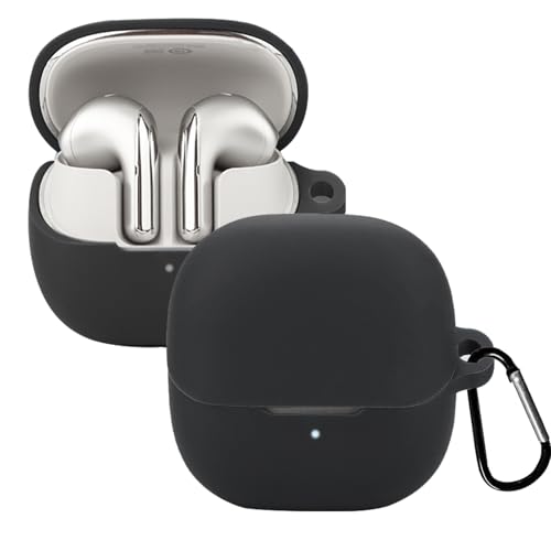 KUSINHOKA Silikonhülle Kompatibel mit Xiaomi Buds 5 mit Karabiner, Schlank Stoßfest Kopfhörer Hülle, Weiches TPU Ohrhörer Schutzhülle Abdeckung Unterstützt kabelloses Laden, Schwarz KUSINHOKA Silikonhülle Kompatibel mit Xiaomi Buds 5 mit Karabiner, Schlank Stoßfest Kopfhörer Hülle, Weiches TPU Ohrhörer Schutzhülle Abdeckung Unterstützt kabelloses Laden, Schwarz von KUSINHOKA