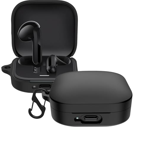 KUSINHOKA Silikonhülle Kompatibel mit Xiaomi Redmi Buds 6 Active mit Karabiner, Schlank Stoßfest Kopfhörer Hülle, Weiches TPU Ohrhörer Schutzhülle Abdeckung Unterstützt kabelloses Laden, Schwarz KUSINHOKA Silikonhülle Kompatibel mit Xiaomi Redmi Buds 6 Active mit Karabiner, Schlank Stoßfest Kopfhörer Hülle, Weiches TPU Ohrhörer Schutzhülle Abdeckung Unterstützt kabelloses Laden, Schwarz von KUSINHOKA