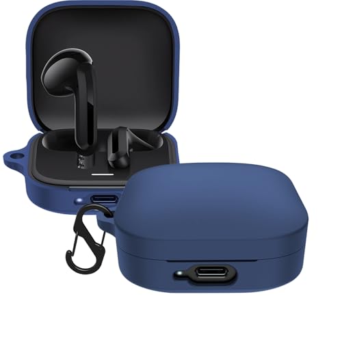 KUSINHOKA Silikonhülle Kompatibel mit Xiaomi Redmi Buds 6 Active mit Karabiner, Schlank Stoßfest Kopfhörer Hülle, Weiches TPU Ohrhörer Schutzhülle Abdeckung Unterstützt kabelloses Laden, Blau KUSINHOKA Silikonhülle Kompatibel mit Xiaomi Redmi Buds 6 Active mit Karabiner, Schlank Stoßfest Kopfhörer Hülle, Weiches TPU Ohrhörer Schutzhülle Abdeckung Unterstützt kabelloses Laden, Blau von KUSINHOKA