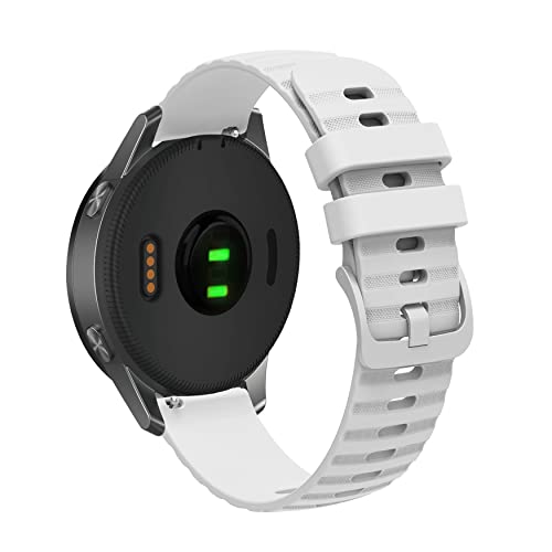 KUTEWEU 22mm Armband für Mi Watch S1/ Mi Watch Color2/Mi Watch Sport Strap,Silikon Ersatzarmbänder Sport Bracelet für Mi Watch Color,Garmin Venu 2,Garmin Vivoactive 4,Forerunner255 (Weiß) von KUTEWEU