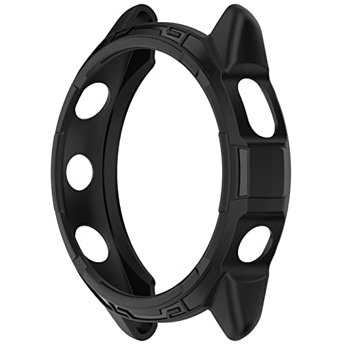 KUTEWEU Hülle Kompatibel mit Garmin Forerunner 265 Sports SmartWatch Cover, Stoßdämpfend Schutzhülle TPU Silikon Ultradünne Flexibles Kratzfest Gehäusefür Garmin Forerunner 265 (Schwarz) von KUTEWEU