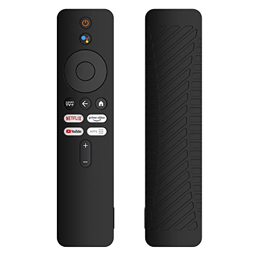 KUTEWEU Silikon Schutzhülle kompatibel mit Xiaomi Mi Box 4K TV 2nd Gen Fernbedienung Hülle, Stoßfest Staubdicht rutschfest Leichte Schutzhülle für Mi Box 4K TV Remote 2nd Generation (Black) von KUTEWEU