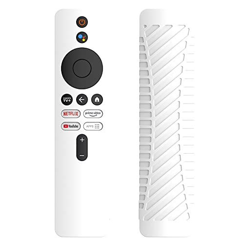 KUTEWEU Silikon Schutzhülle kompatibel mit Xiaomi Mi Box 4K TV 2nd Gen Fernbedienung Hülle, Stoßfest Staubdicht rutschfest Leichte Schutzhülle für Mi Box 4K TV Remote 2nd Generation (White) von KUTEWEU