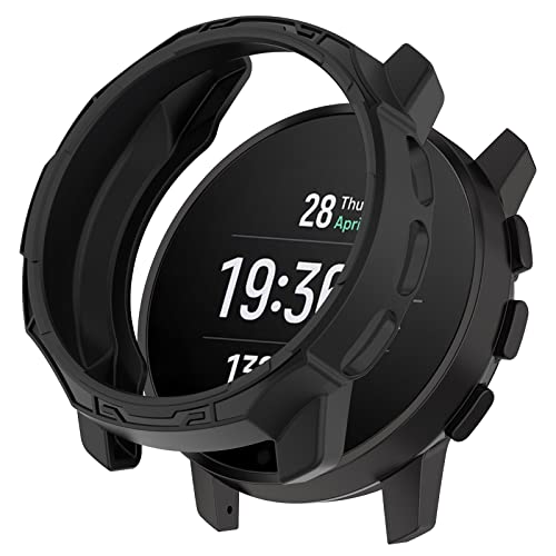 KUTEWEU TPU Hülle Kompatibel mit Suunto 9 Peak/Suunto 9 Peak Pro Sports SmartWatch, Stoßdämpfend Schutzhülle Silikon Ultradünne Flexibles Kratzfest Gehäusefür Suunto 9 Peak Pro (Schwarz) von KUTEWEU