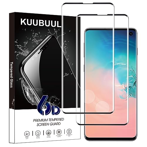 KUUBUUL für Panzerglas Schutzfolie für Samsung Galaxy S10, [2 Stück][Erkennbarer Fingerabdruck][9H Härte][Blasenfrei][Anti-Kratzer] Gehärtetes Glas für Samsung S10 Displayschutzfolie von KUUBUUL