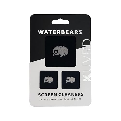KUVRD Waterbear Universal-Displayreiniger Teeny Tiny Reinigungswerkzeuge für Ihre Objektive und Bildschirme - Einzel-Pad-Set von KUVRD