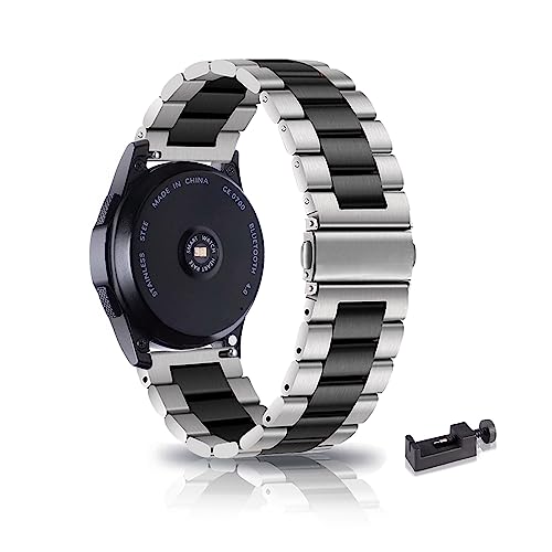 Armbänder für TicWatch Pro 3 GPS/Pro 3 Ultra ArmBand Rostfreier Stahl Faltschließe Armband für TicWatch Pro 3 GPS/Pro 3 Ultra Armbänder Metall Ersatz Loop Band für TicWatch Pro 3 GPS/3 Ultra (I) von KUWAI