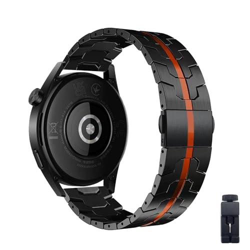 KUWAI Armbänder für Huawei Watch GT2/GT 42mm Armband, Metall Rostfreiem Stahl Armbänder für Huawei Watch GT 2/GT 42mm Armband Damen Frauen Armband für Huawei Watch GT2/GT 42mm (D) von KUWAI