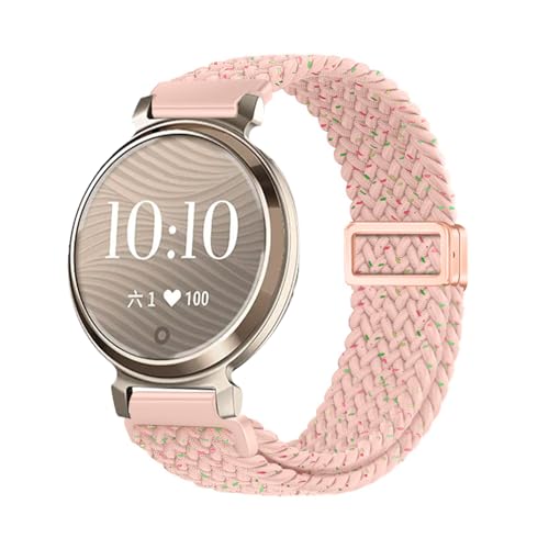KUWAI Nylonarmband für Garmin Lily 2 Armband Nylon Geflochten Magnetische 14mm Armbänder mit Garmin Lily 2 Armband für Damen Herren Armband mit Garmin Lily 2 Armband (E) von KUWAI