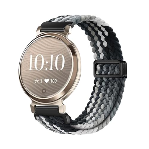 KUWAI Nylonarmband für Garmin Lily 2 - Magnetisches 14mm Geflochten Armband für Damen und Herren (J) von KUWAI