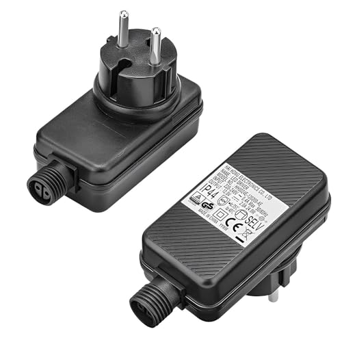 KUWUNG 2 Stück LED Netzteil 12V 2A, LED Lichterkette Netzteil Adapter, IP44 Wasserdicht AC Adapter Gartenbeleuchtung Netzadapter, EU Stecker Adapter für Weihnachtsbeleuchtung Lichternetz Lichterkette KUWUNG 2 Stück LED Netzteil 12V 2A, LED Lichterkette Netzteil Adapter, IP44 Wasserdicht AC Adapter Gartenbeleuchtung Netzadapter, EU Stecker Adapter für Weihnachtsbeleuchtung Lichternetz Lichterkette von KUWUNG