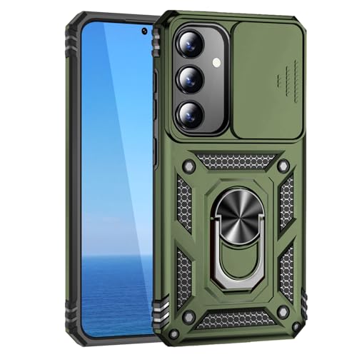 Hülle Kompatibel mit Samsung Galaxy S25 Plus/S25+/S24 Plus/S24+ 5G mit Kameraschutz & 360° Metall Ring Ständer, S25Plus 25+ S24Plus 24+ Schutzhülle Stoßfestes Robustes Stoßfänger Handyhülle, Olivgrün Hülle Kompatibel mit Samsung Galaxy S25 Plus/S25+/S24 Plus/S24+ 5G mit Kameraschutz & 360° Metall Ring Ständer, S25Plus 25+ S24Plus 24+ Schutzhülle Stoßfestes Robustes Stoßfänger Handyhülle, Olivgrün von KUXNGUYI